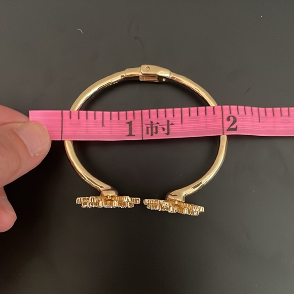 18K Gold Plated / Crystals Bangle- Women - Picture 6 of 8